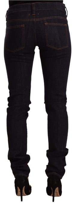 GF Ferre Schwarze Mittlere Taille Baumwoll-Denim Skinny Jeans - Image 2