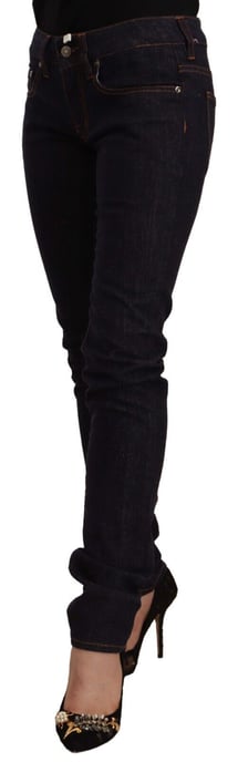 GF Ferre Schwarze Mittlere Taille Baumwoll-Denim Skinny Jeans - Image 3