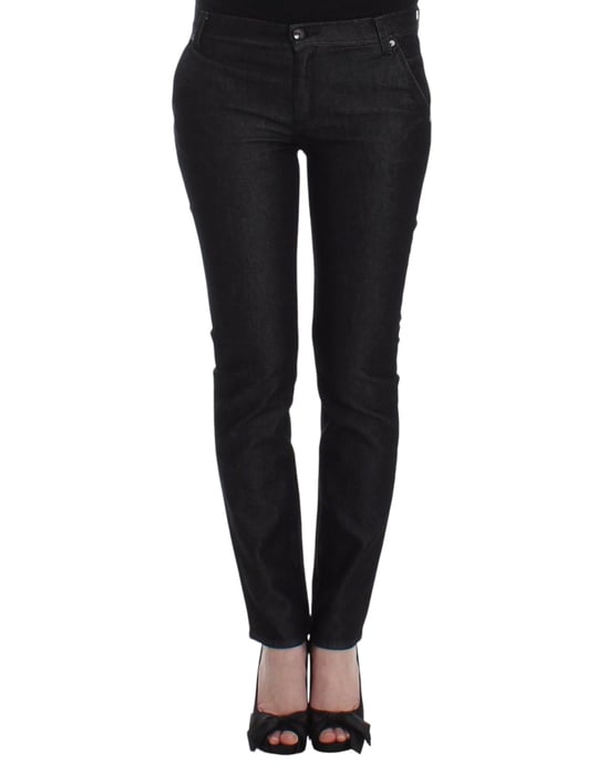 Ermanno Scervino Schwarze Slim Jeans Denim-Hosen Mit Engem Bein Stretch - Image 1