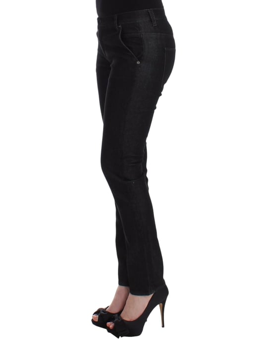 Ermanno Scervino Schwarze Slim Jeans Denim-Hosen Mit Engem Bein Stretch - Image 2