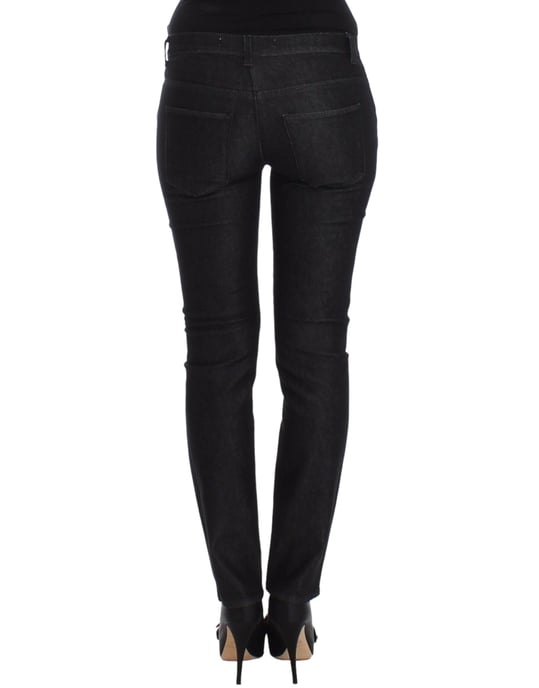 Ermanno Scervino Schwarze Slim Jeans Denim-Hosen Mit Engem Bein Stretch - Image 3