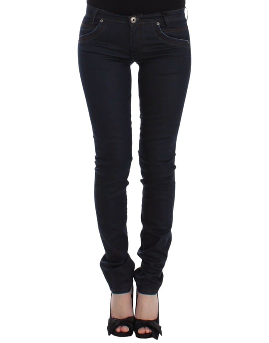 Ermanno Scervino Blaue Slim Jeans Denim Hose Enger Schnitt Stretch - Image 1