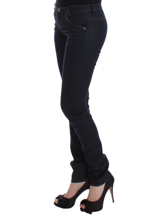 Ermanno Scervino Blaue Slim Jeans Denim Hose Enger Schnitt Stretch - Image 2