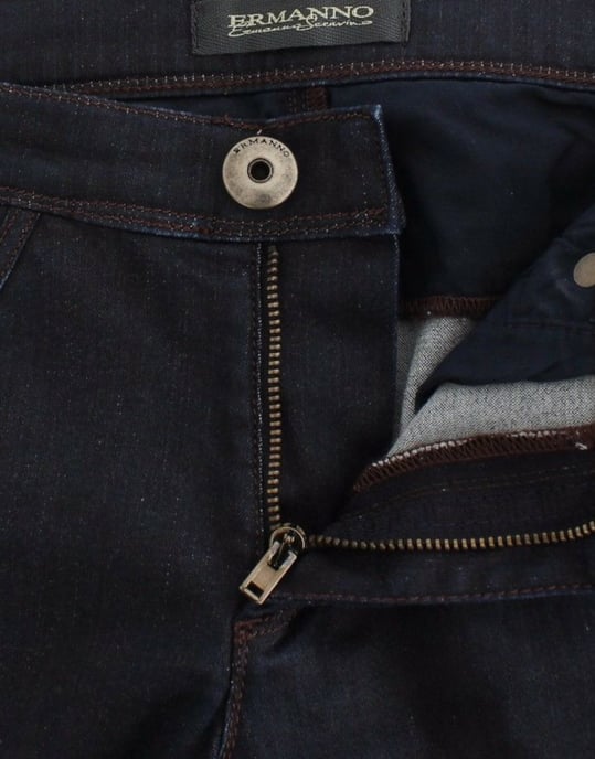 Ermanno Scervino Blaue Slim Jeans Denim Hose Enger Schnitt Stretch - Image 5