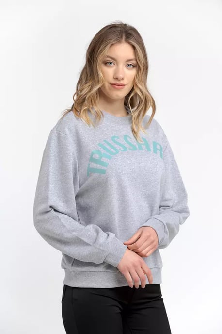Trussardi Graues Baumwoll-Damen Sweatshirt - Image 2