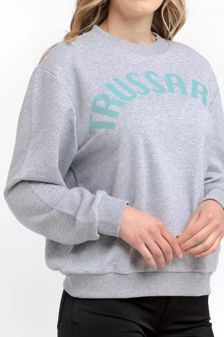 Trussardi Graues Baumwoll-Damen Sweatshirt - Image 3