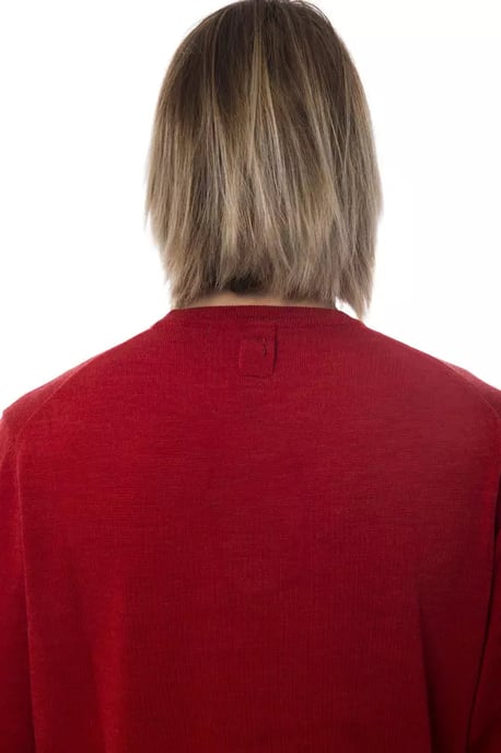 Billionaire Italienische Couture Roter Merinowollpullover für Herren - Image 4