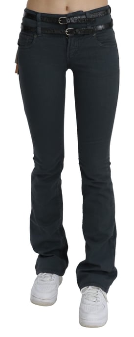 John Galliano Graue Mittelhohe Schlanke Ausgestellte Denim-Hose Jeans - Image 4