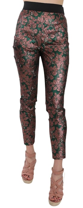 Dolce & Gabbana Mehrfarbige Iridescent Brokat Jacquard Hose Culotte - Image 1