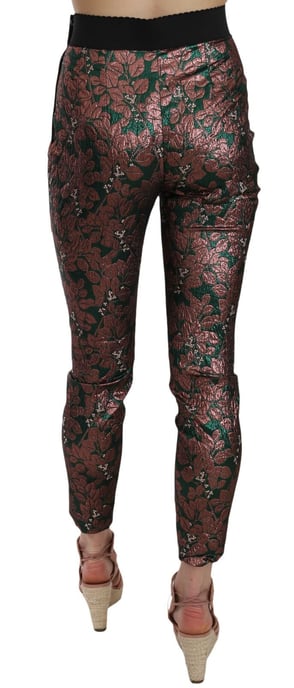 Dolce & Gabbana Mehrfarbige Iridescent Brokat Jacquard Hose Culotte - Image 4