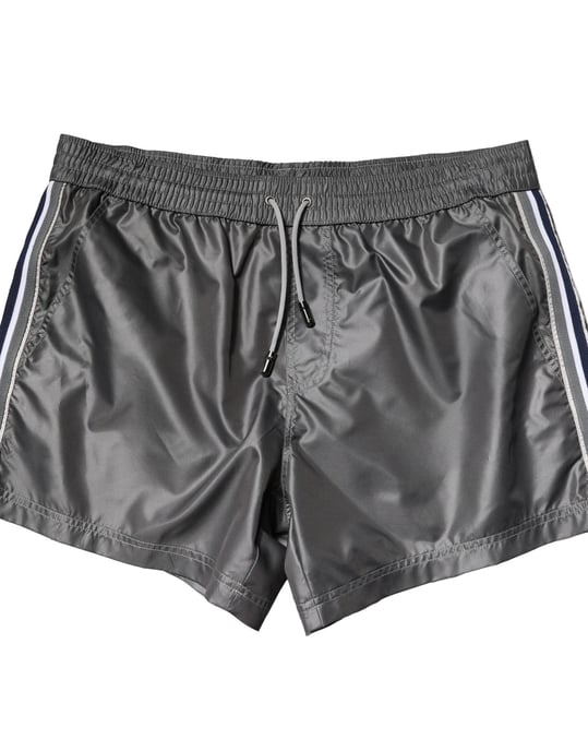 Dolce & Gabbana Graue Polyester Mittelbund Freizeit Bermuda-Shorts - Image 5