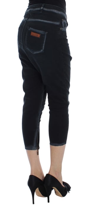 Cavalli Blue Baumwoll Stretch Baggy Relax Jeans - Image 4
