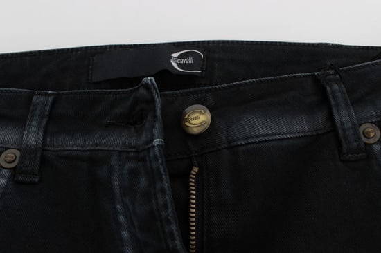 Cavalli Blue Baumwoll Stretch Baggy Relax Jeans - Image 6