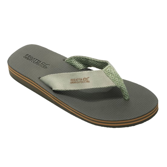 Regatta Herren Flip Flops Rico (Dunkel-Khaki/Petrol) - Image 3