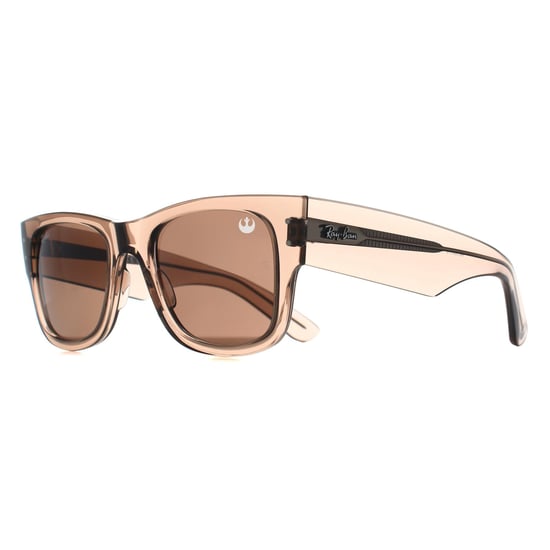 Ray-Ban RB0840S Mega Wayfarer 68701A transparent hellbraun dunkelbraun Sonnenbrille - Image 2