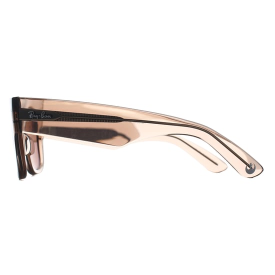 Ray-Ban RB0840S Mega Wayfarer 68701A transparent hellbraun dunkelbraun Sonnenbrille - Image 3