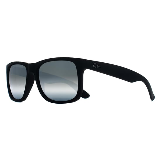 Ray-Ban RB4165 Justin 622/Y4 Gummi schwarz Silber Spiegel polarisierte Sonnenbrille - Image 2
