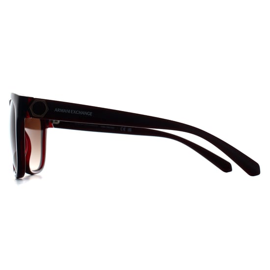 Armani Exchange AX4127S 824113 glänzend transparent rot braun Verlauf Sonnenbrille - Image 3