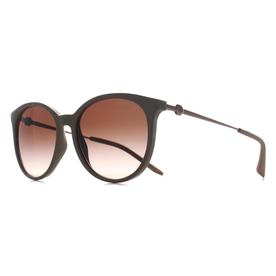 Armani Exchange AX4140S 834213 Glänzende Sonnenbrille mit Farbverlauf in Tundra Braun - Image 2