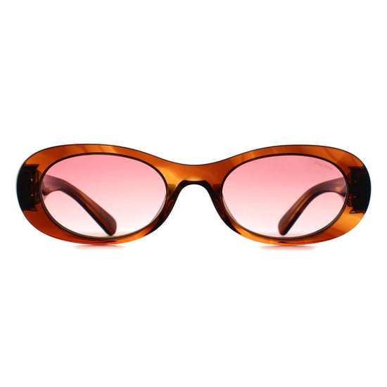 Miu Miu MU06ZS 26E50U gestreifte tabakfarbene etruskische Sonnenbrille - Image 1