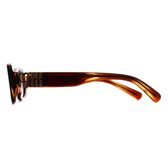 Miu Miu MU06ZS 26E50U gestreifte tabakfarbene etruskische Sonnenbrille - Image 3