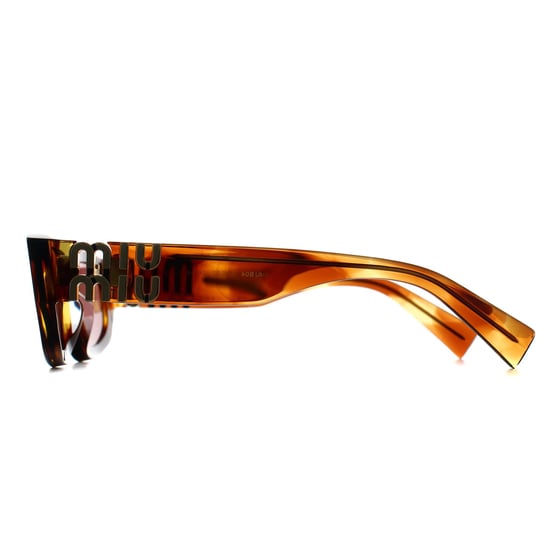 Miu Miu MUB04S 26E80B gestreifte tabakfarbene dunkelviolette Sonnenbrille - Image 3