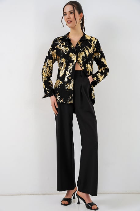 Übergroßes gestreiftes Button-Up Hemd - Image 2