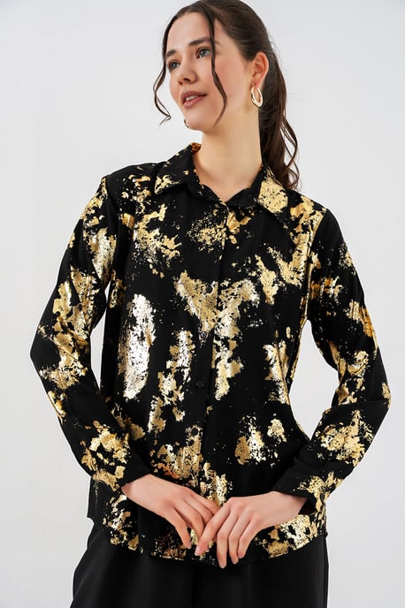 Übergroßes gestreiftes Button-Up Hemd - Image 3