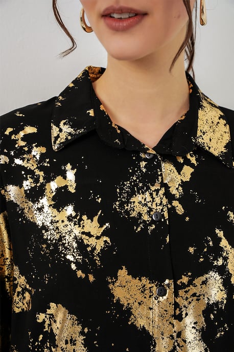 Übergroßes gestreiftes Button-Up Hemd - Image 5