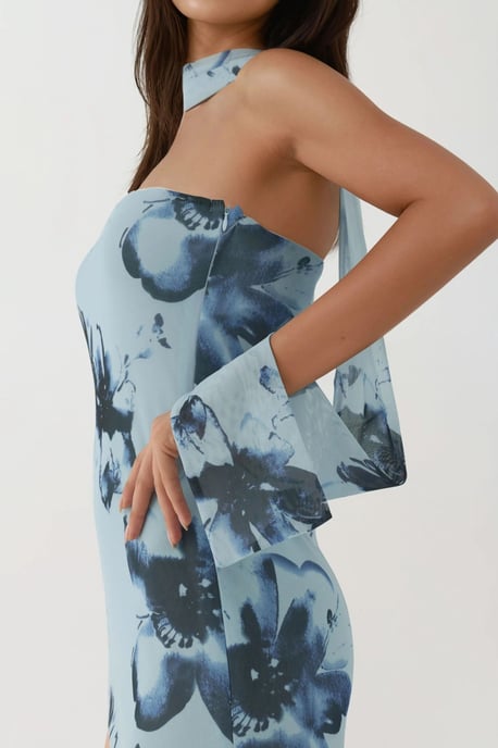 Trägerloses blühendes Bodycon-Maxikleid - Image 2