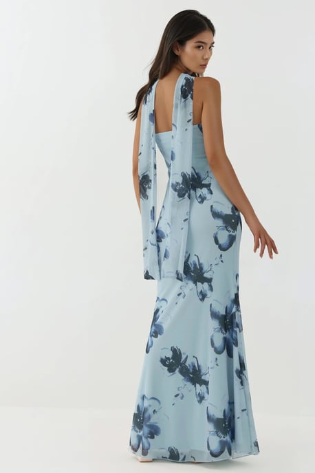 Trägerloses blühendes Bodycon-Maxikleid - Image 3
