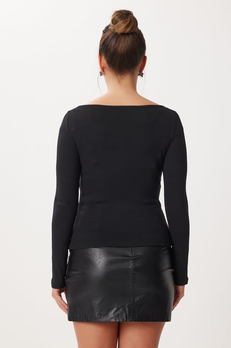 Bluse mit Spitzen-Detail und langen Ärmeln - Image 5