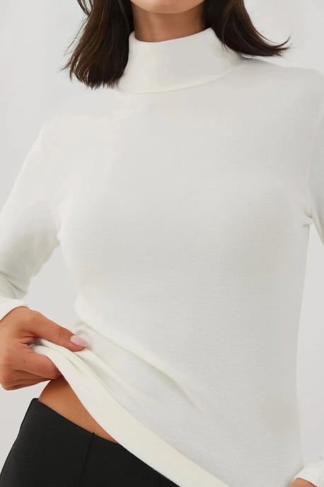 Ultraweicher Slim Fit Rollkragen gestricktes Oberteil - Image 2