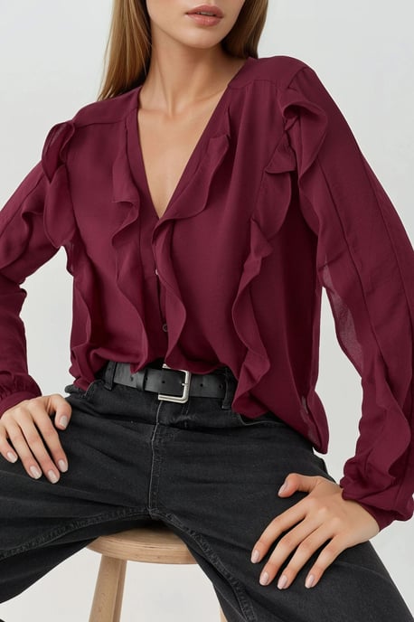 Tippett-Kragen Geschliffenes Bohemian-Shirt - Image 4