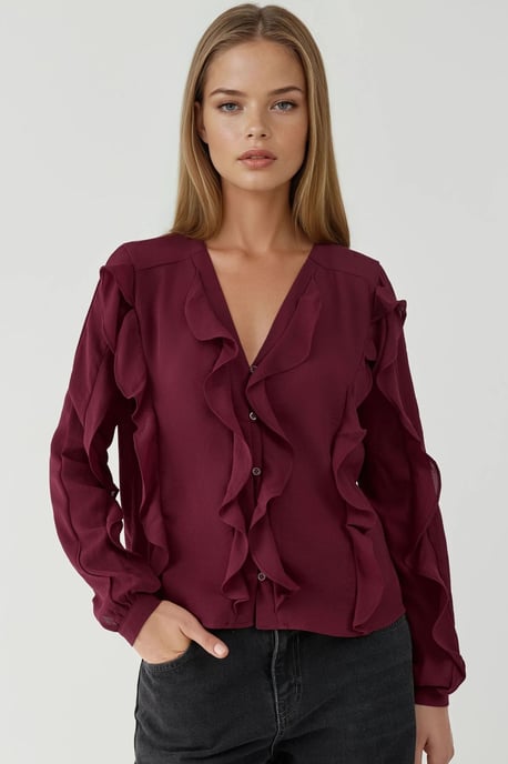 Tippett-Kragen Geschliffenes Bohemian-Shirt - Image 6