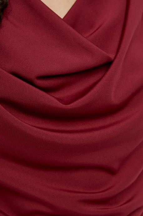 Schalkragen Bluse mit Schulterpolstern - Image 4