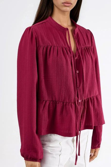 Langarm-Bluse mit Tippetkragen - Image 5