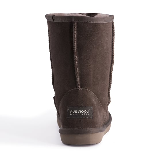 Aus Wooli "Cronulla" Australien Mid Calf Schaffell Stiefel, Schokolade - Image 3