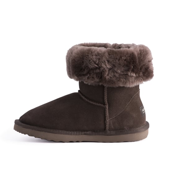 Aus Wooli "Cronulla" Australien Mid Calf Schaffell Stiefel, Schokolade - Image 4