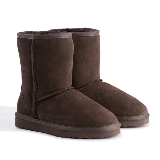 Aus Wooli "Cronulla" Australien Mid Calf Schaffell Stiefel, Schokolade - Image 6