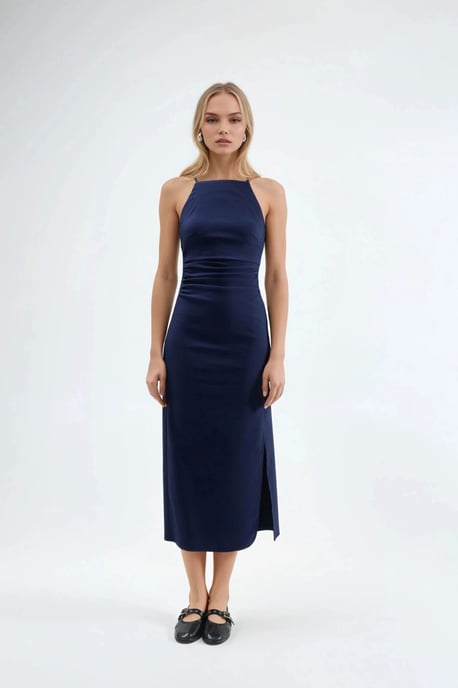 Halterneck-Midi-Kleid mit Schlitz - Image 6