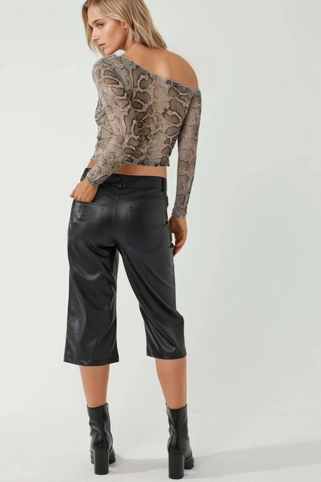 Asymmetrische Kragen-Tüllbluse - Image 4
