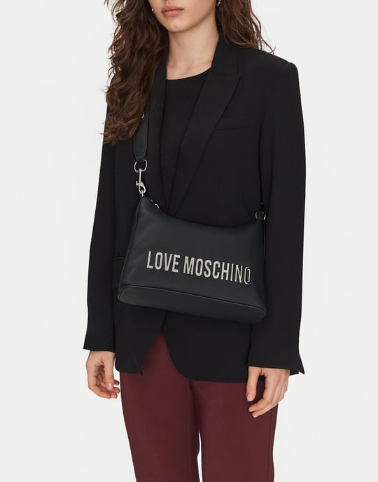 Schultertasche mit Logoplakette - Image 5