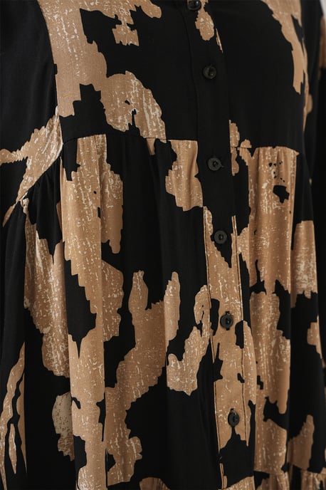 Bedrucktes V-Ausschnitt Maxikleid - Image 5