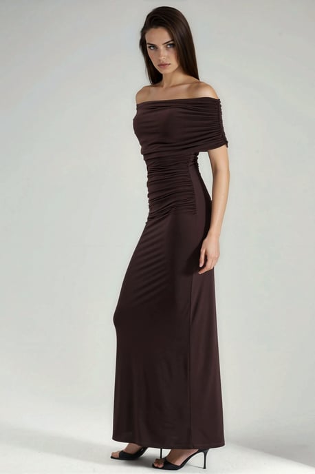 Halsloses Maxi Bodycon-Kleid - Image 4