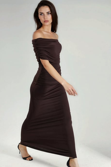 Halsloses Maxi Bodycon-Kleid - Image 5