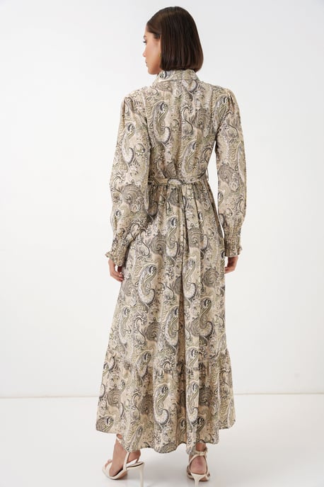 Maxi-Kleid mit Paisley-Print und Gürtel - Image 6