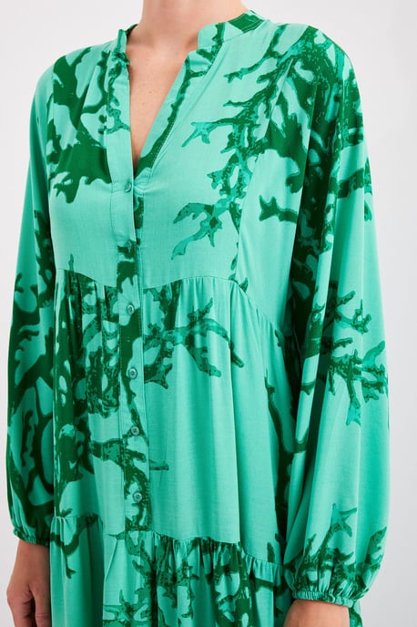 Bedrucktes V-Ausschnitt Maxikleid - Image 6
