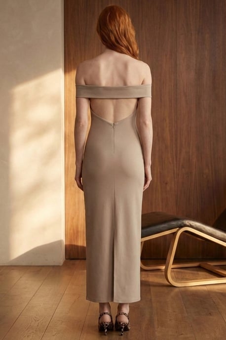 One-Shoulder Bodycon-Maxikleid mit Schlitz - Image 3
