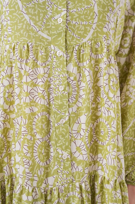 Bedrucktes V-Ausschnitt Maxi-Kleid - Image 5